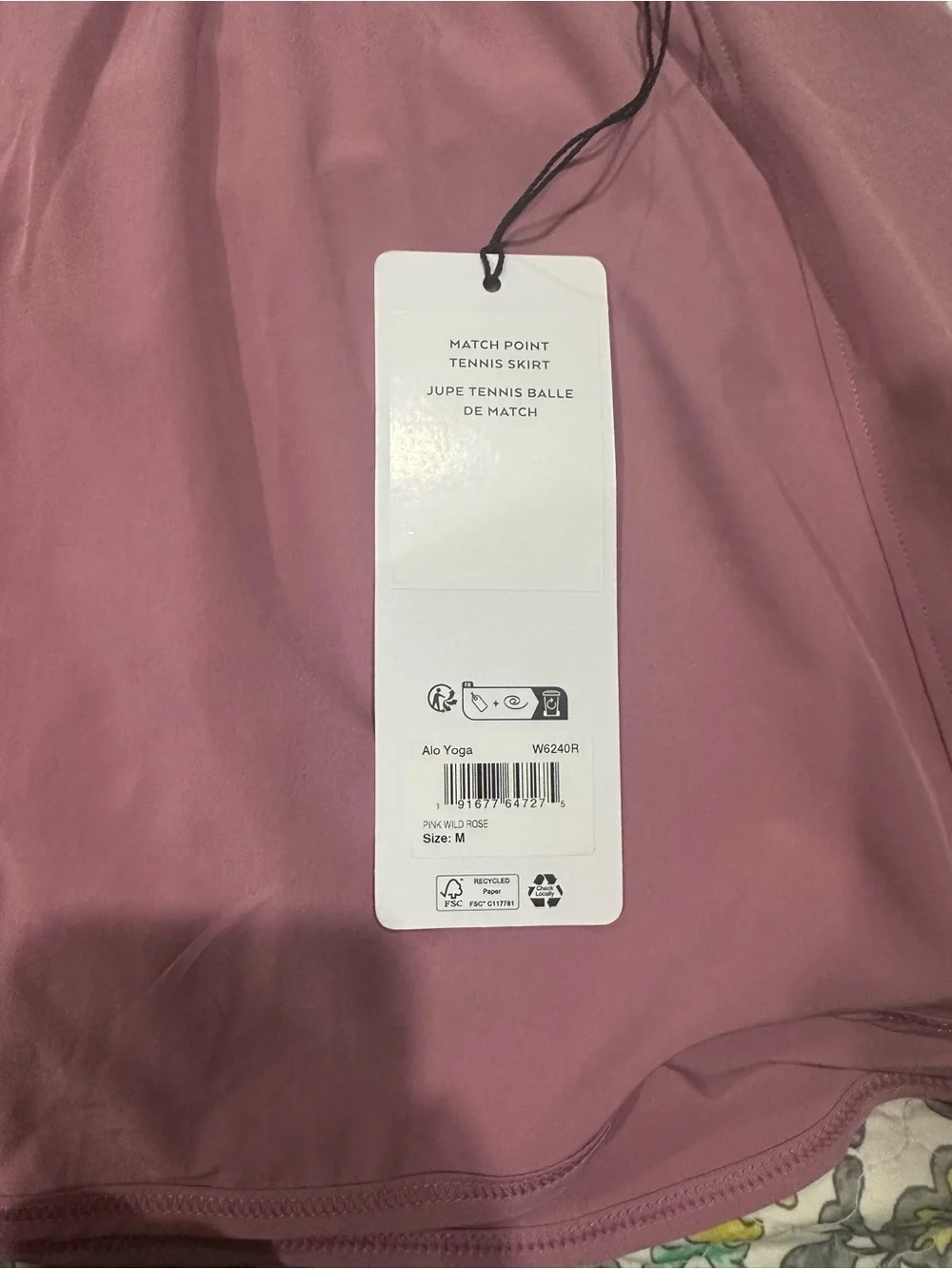 ALO Yoga Mauve Active Skort and all cover tank set